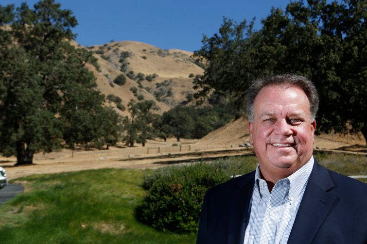 Gregory S. Bielli, CEO of the Tejon Ranch Company on the 270,000 acre ranch outside the corporate headquarters in Lebec.