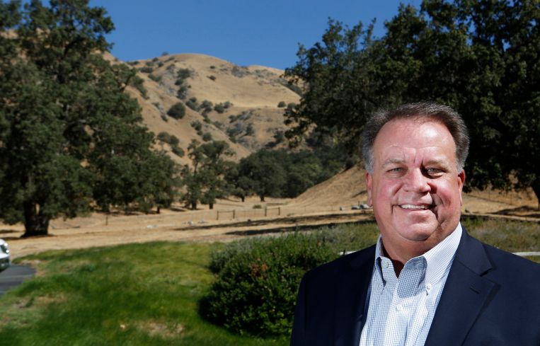Gregory S. Bielli, CEO of the Tejon Ranch Company on the 270,000 acre ranch outside the corporate headquarters in Lebec.