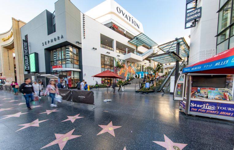 Much of the property at 6801 Hollywood Boulevard remained open throughout the renovation.