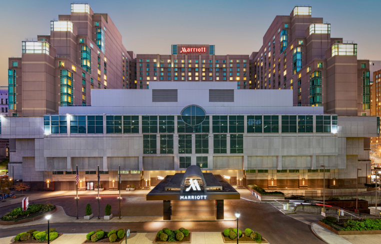 The Philadelphia Marriott Downtown, 1,408-key hotel in the heart of Center City, Philadelphia.