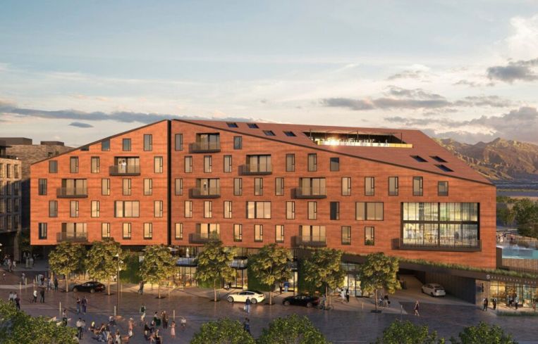 Rendering of Post District in Downtown Salt Lake City.