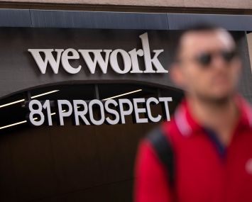 A WeWork office at 81 Prospect Street in Brooklyn, N.Y.