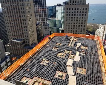 One Wall Street with the cobaix cylinders