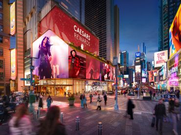 A rendering of Caesars Palace Times Square.