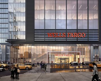 Rendering of Wells Fargo's planned Hudson Yards office.