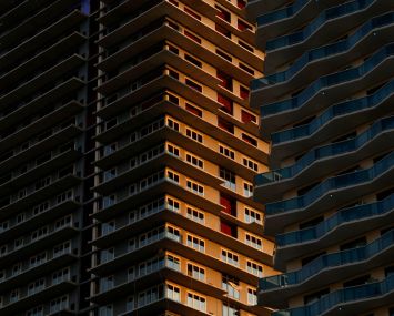 Apartment buildings in Jersey City.