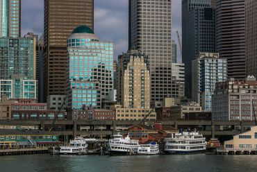 Seattle waterfront and downtown skyline.