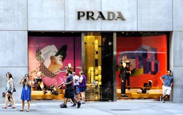 The Fifth Avenue entrance to the Prada store.
