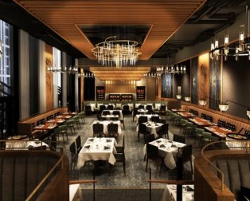 Renderings of Fogo de Chão's location in the Oculus.