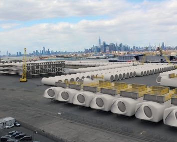 Rendering of Equinor's wind farm operations at the South Brooklyn Marine Terminal.