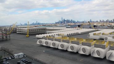 Rendering of Equinor's wind farm operations at the South Brooklyn Marine Terminal. 