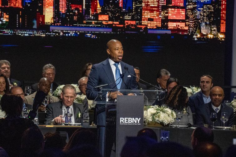 Mayor Eric Adams speaks at REBNY's 128th annual gala
