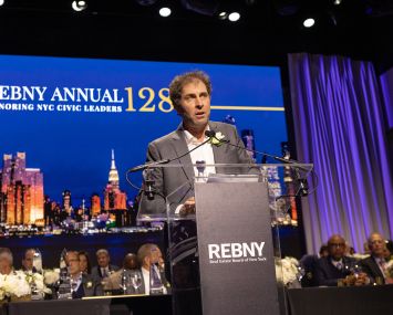 Jed Walentas speaks at REBNY's 128th annual gala.