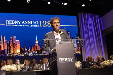 Jed Walentas speaks at REBNY's 128th annual gala.
