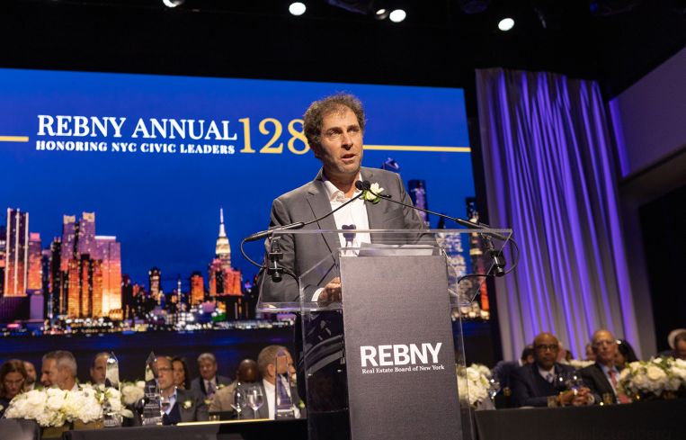 Jed Walentas speaks at REBNY's 128th annual gala.