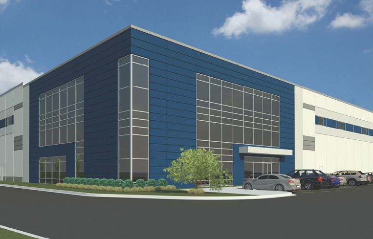 Rendering of Bridge Point 999, a nearly 300,000-square-foot industrial logistics property in South Brunswick, N.J.