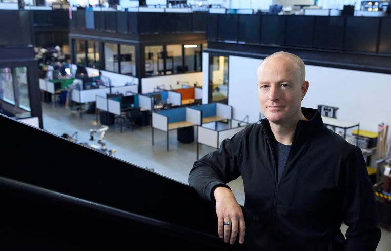 Newlab CEO Cameron Lawrence at the Brooklyn Navy Yard location