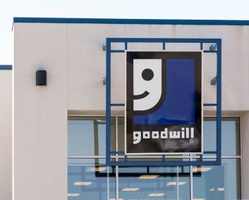 Goodwill store sign.
