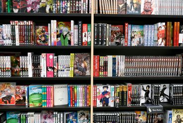 Manga books in the trending section of Barnes & Noble