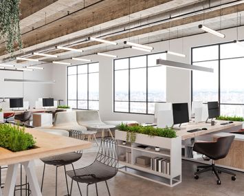 An open office.