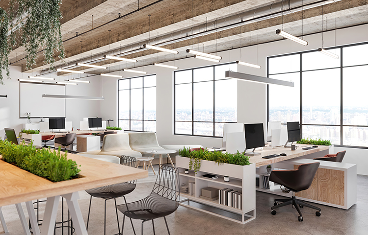 An open office.