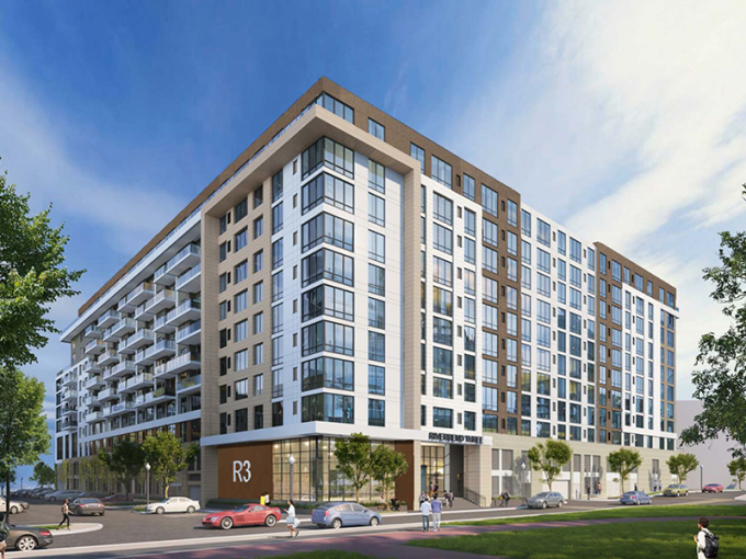 A rendering of RB3, an 11-story luxury condo in the Port Imperial community of West New York, N.J.