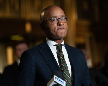 A man in a suit.
