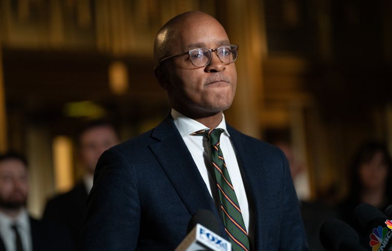 A man in a suit.