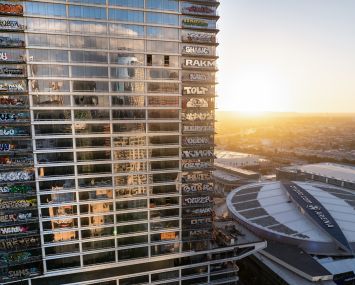 Construction on Oceanwide Plaza, a $1 billion mixed-use retail and luxury apartments project with three towering unfinished structures, stalled in January 2019 after the Beijing-based developer lacked the funds to complete it.