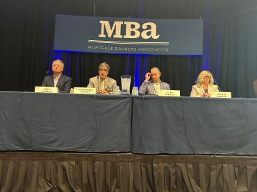 Panelists at the The MBA CREF construction and adaptive reuse panel held at the Manchester Grand Hyatt San Diego. 
