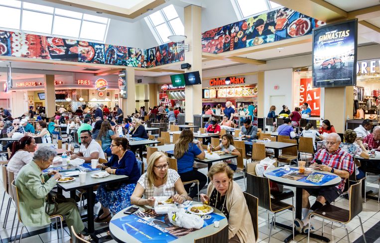 Food court at Miami International Mall.