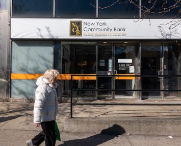 A New York Community Bank stands in Brooklyn, N.Y.