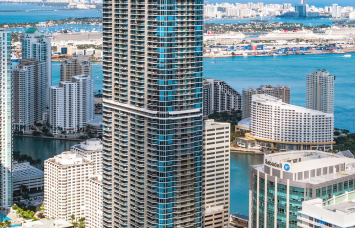 Panorama Tower rises 85 stories and is considered the tallest residential tower on the East Coast south of New York. 