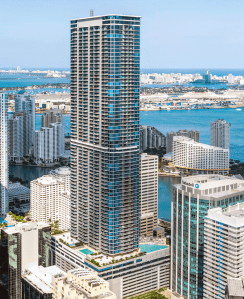 Panorama Tower rises 85 stories and is considered the tallest residential tower on the East Coast south of New York. 