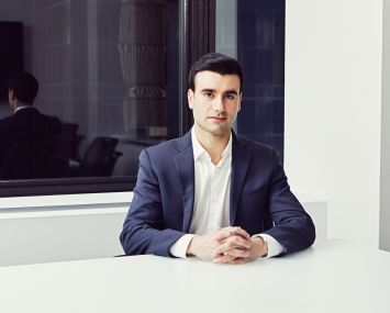 A man in a suit.