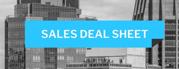 Sales deal sheet