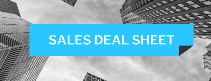 Sales deal sheet