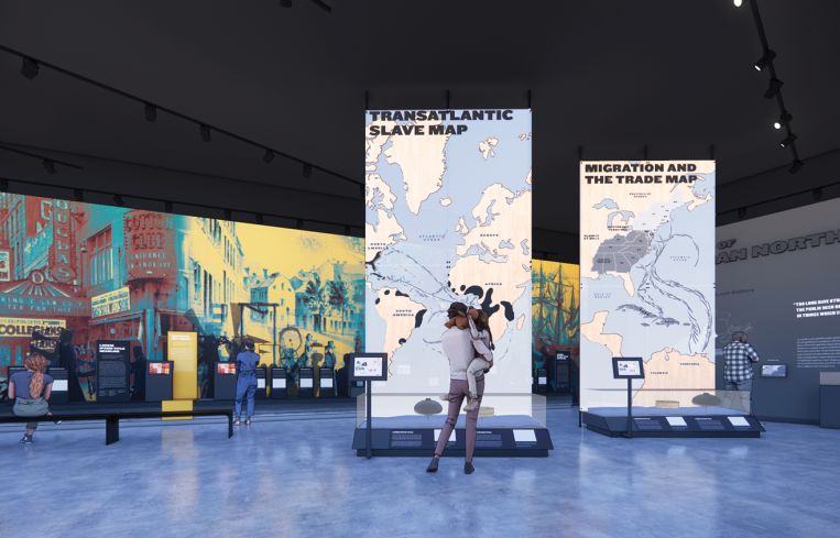 A rendering of the planned Civil Rights Museum, which is set to open next year.