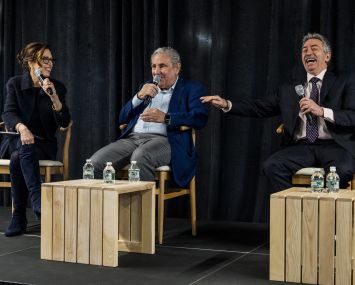 (l-r) Suri Kasirer, Jeff Gural and Jonathan Mechanic.