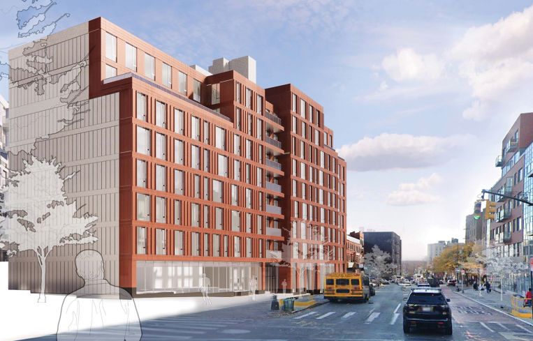 Rendering of 975 Nostrand Avenue in Crown Heights, Brooklyn.