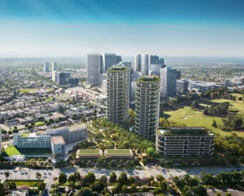 One Beverly Hills will feature a 10-acre “garden oasis” that will help integrate the development with the iconic Beverly Hilton and Waldorf Astoria at the intersection of Wilshire and Santa Monica boulevards.