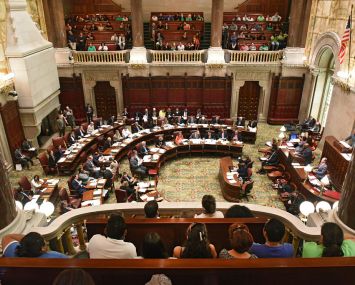 The floor of the New York State Senate.