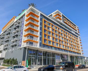 Outside The Julia Residences, which are scheduled to open in just a few weeks, in the Allapattah neighborhood of Miami, Fla., on March 13, 2024.