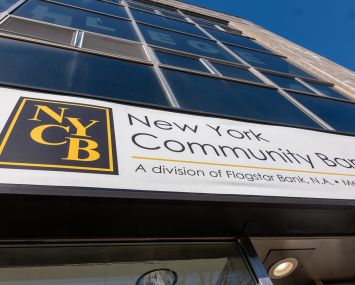 A New York Community Bank stands in Brooklyn.