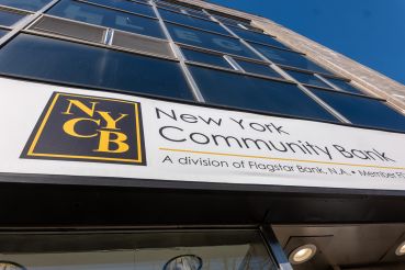 A New York Community Bank stands in Brooklyn.