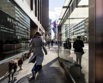 People walking on Third Avenue