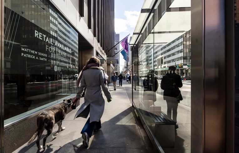 People walking on Third Avenue