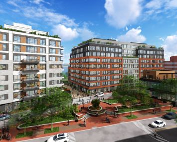 A rendering for the  TideLock office to multifamily conversion development slated for completion in 2026.