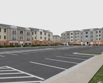 A rendering of Jefferson Plaza Apartments.