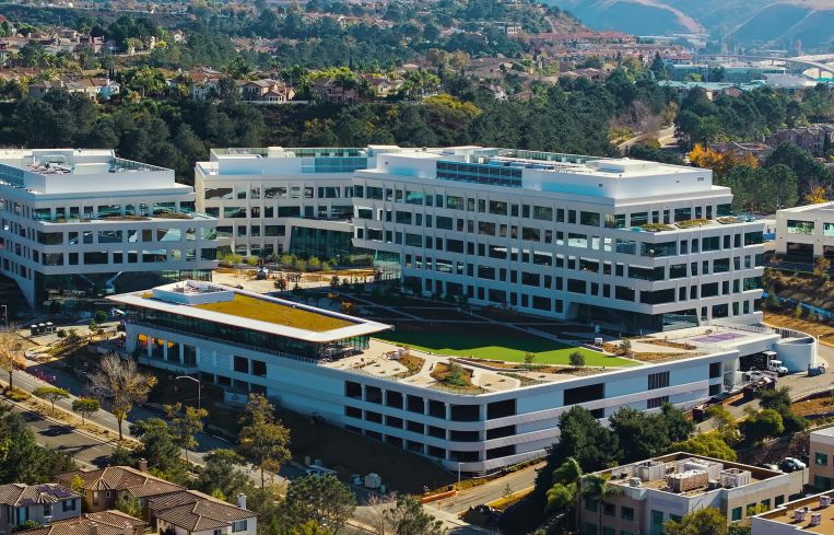 The 10-acre, 520,000-square-foot campus development named Torrey View is being completed by Breakthrough Properties in partnership with Mitsui Fudosan America, Investment Management Corporation of Ontario and AP2.